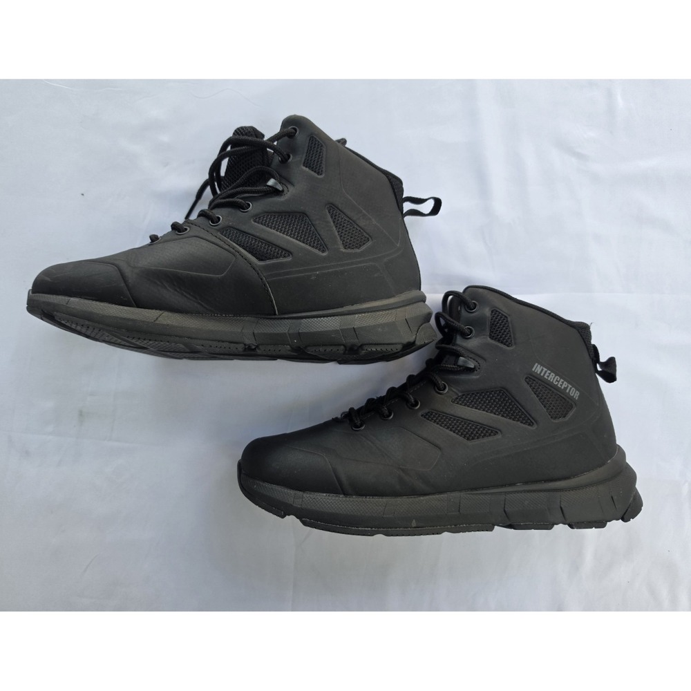 Interceptor Wyatt Men's Black Tactical Work Boots Size 6 Soft Toe